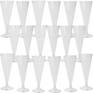 Fun Express - Plas. Champagne Flute Glasses (25pc) for Party - Party Supplies - Drinkware - Disposable Cups - Party - 25 Pieces