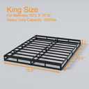 5 Inch Box Spring King Size, 3000lbs Heavy Duty King Bed Box Spring Bed Base Metal Mattress Foundation, Easy Assembly, Noise Free