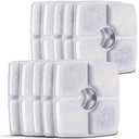 Cat Water Fountain Filters,10 Pack Replacement Filter Fit for Top Square 84oz/2.5L Cat Pet Fountain, 3 Filtration System
