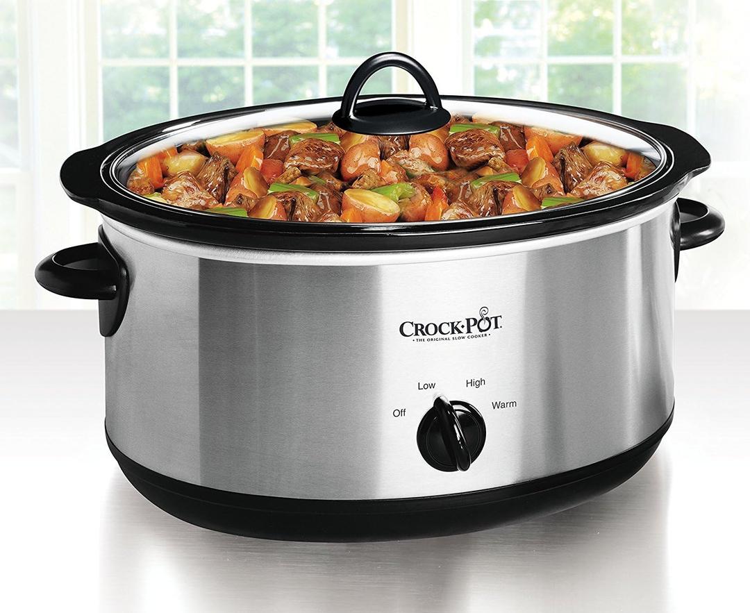 Crock-Pot 7 Quart Oval Manual Slow Cooker, Stainless Steel (SCV700-S-BR), Versatile Cookware for Large Families or Entertaining Crock-Pot 7 Quart Oval Manual Slow Cooker, Stainless Steel (SCV700-S-BR), Versatile Cookware for Large Families or Entertaining