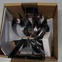 Tomersun Wood Stove Fan 8 Blades Heat Powered, Fireplace Fan Woodstove fan (Included Bracket), Wood Burning Stove Non Electric Thermoelectric Thermal Fan w/Thermometer