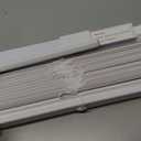 LazBlinds No Drill Vinyl Mini Blinds, 28" W x 48" H, White