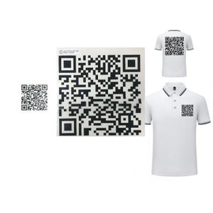 Iron-On QR Code Heat Transfer Vinyl for T-Shirts, Hoodies, Tote Bags DIY Wearable Art QR Code Sign for Google Review, Social Media sign, Facebook & Instagram, YouTuber Editable URL, Link to Any Page