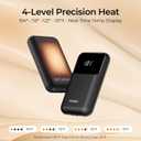 Hotdot Hand Warmers Rechargeable, Heat Levels (104131F), Real-Time Temp & Battery Display, Electric Hand Warmers, Fast Heating, Fits in Gloves/Pocket, Gifts for Women & Men (AI-Black 2Pack)