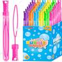 AuroTops 36 Pcs Bubble Wands Bulk,Giant Bubble Wand Big Bubbles Party Favors for Kids Birthday Gifts for Boys Girls Toys,Ideal for Carnival,Wedding,Classroom Prizes,Easter,Summer,Halloween,6 Colors