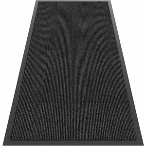 Front Door Mat, 4'x8' Indoor Outdoor Door Mat, Commercial Industrial Entrance Doormat, Heavy Duty Welcome Mat, Rubber Backing Non Slip Doormat for Entryway, Grey