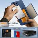 Oneagle Wallet for Samsung Galaxy S26 Ultra Case 6.9" with Card Holder (4-5 Cards)[RFID Blocking] Full Camera Protection, with Kickstand 15FT MIL-Grade Shockproof Rugged Phone Case for S26 Ultra, Blue