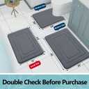 Arotive Memory Foam Bathroom Rug Mat 54x24, Ultra Soft and Absorbent Bath Mat, Machine Wash Dry, Comfortable Bath Rug Carpet for Bathroom Floor, Tub and Shower, Dark Grey