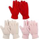 3 x ONESING 3 Pairs Kids Fleece Winter Gloves - Toddler Warm Gloves for Boys & Girls - Full Fingers, Cold Weather