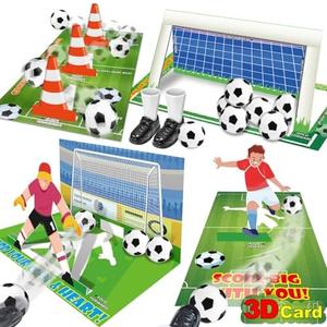 [3D Goal Cards]24 Pack Valentines Day Gifts for Kids Finger Soccer Game with Valentines Day Cards for Kids School,Football Balls Tabletop Game for Party Favors Toddles Boys Girls Class Exchange Prizes