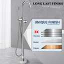 Freestanding Tub Faucets, Floor Mount Free Standing Tub Faucet, Brass Tub Filler, Freestanding Bathtub Faucet Shower Mixer Tap, Chrome