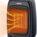 Shinic Space Heater for Indoor Use, 1500W/750W/ECO Ceramic Space Heater, 1s Fast Heat, Overheat and Tipover Protection, Portable Electric Heater, Safe and Quiet Office Small Room Desk Heater, Black