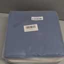 Temary Fabric Storage Cubes 11x11 Cube Storage Bins 4Pack Blue Storage Baskets for Organizing Home, Closet, Empty Gift Baskets with Handles (White&Blue) (111111)