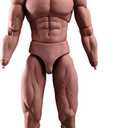 1:6 Scale Male Action Figure 12 Inch Flexible Muscle Male Figure Body Doll Miniature Figure Without Head Sculpt
