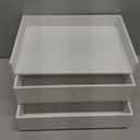 Bamboo Desk Organizer with Drawers Wooden Desktop Storage Drawers for Bills Office Supplies Kitchen Utensils Organizing Tool for Home Classroom Organization No Assembly (2 Drawers, White)