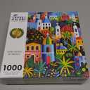 Cross & Glory - Vivid Vistas of Mexico - 1000 Piece Jigsaw Puzzle for Adults | Vibrant Folk Art Puzzle | Best New Mexican City Puzzle | Eco-Friendly & Challenging