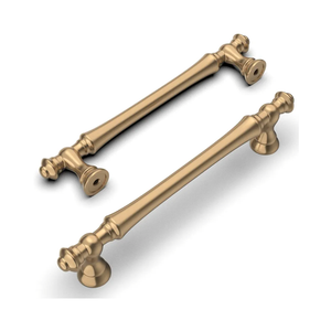 Amerdeco 10 Pack Champagne Bronze Cabinet Pulls 5 Inch(128mm) Hole Center Cabinet Hardware Kitchen Cabinet Handles for Bathroom Drawer Pulls Dresser Pulls ZH0014