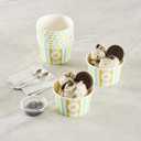 Restaurantware Ice Cream Cups 50 Pack of 8 oz Leak-Resistant Disposable Dessert Bowl Frozen Yogurt Cup Round Paper Container For Cold And Hot Desserts