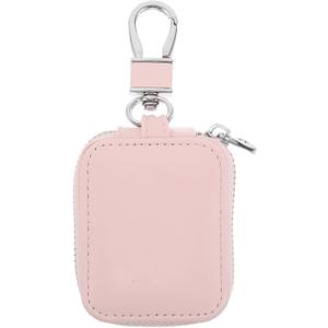 ULTECHNOVO Earbud Protective Carrying Case Portable Earbud Bag with Durable Pu Material Compact Headphone Case for in-Ear Earphones and Accessories (Pink)