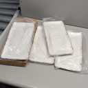 4-Pack 14" x 7" White Serving platter Set, Reusable Farmhouse Melamine Serving Platters for Cookie, Appetizer, Charcuterie, Snack, Party Food Display - Stackable Kitchen CounterTop Tray.