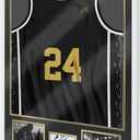 Football Jersey Frame Display Case,Jersey Shadow Box with 98% UV Protection Acrylic, Two Photos and Signature,Display Frame for Sport Basketball Hockey Baseball Shirt Uniform,Pure White