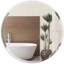 ANYHI Round Wall Mirror, 18 Inch Circle Mirror for Bathroom, Entryways, Living Room, Beveled Frameless Bathroom Mirror