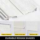 UNISHADES 100% Blackout Cordless Roman Shades for Indoor Windows & French Doors, 40 3/4" W 60" H - Blackout - Natural