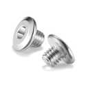 M5 x 6mm 20Pcs Flat Head Hex Socket Cap Screws Bolts, 304 Stainless Steel 18-8, Full Thread by SG TZH (with Hex Spanner)