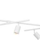 Globe Electric West 64" 6-Light Track Lighting, Matte White, Center Swivel Bars, Bulb Not Included