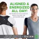 Gaiam Restore Posture Corrector for Women & Men - Back Straightener Adjustable Straps Compact Brace Support for Clavicle, Neck, Shoulder, Invisible Pain Relief, One Size