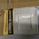 UNISHADES no Drill Cordless Roman Shades for Windows, 35" W 64" H - Light Filtering - Linen - White