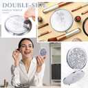 Weysat 10 Pcs Christian Compact Mirror Gifts for Women Bible Verse Metal Round Pocket Makeup Mirrors Bulk Inspirational Religious Church Party Favors for Women Nurse(Rose Gold, Silver)