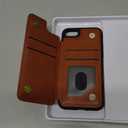 DJDUCK Designed for iPhone 7/8/SE2020/SE2022 Case Wallet with Card Holder, [Magnetic Clasp Cover] [RFID Blocking Leather Protection] Shockproof Women Men Cases 4.7 Inch for Apple 7/8/SE2 Light Brown
