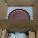 12 Pieces Dinnerware Sets,Plates and Bowls Sets,Handmade Reactive Glaze Dishes Set for 4 with at Least 10% Recycled Ceramic and the Raw Texture of the Clay (Angora Red)