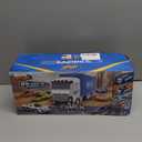 Transformable Truck & 3 Layer Race Track Playset, 62 inch Spring-Powered Track Toddlers Toys with 8 Cars & Parking Garage, Toy Trucks for Kids Ages 3-6, Birthday & Xmas Gifts for Boys Girls