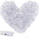 128 Pieces Photo Clips Mini Transparent Plastic Clear Clips for String Fairy Lights (Clear)