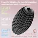 Vibrating Massage Ball for Full Body Relaxation, Silicone Trigger Point Massager Ball for Back, Neck, Foot, Muscle Recovery, Portable Rechargeable Massage Roller, 3 Vibration Modes (Black)