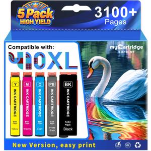 myCartridge SUPRINT Remanufactured Ink Cartridge Replacement for Epson 410 410XL Ink Cartridges 5 Pack 410 XL Work for Epson Expression XP-7100 XP-640 XP-830 XP-530 XP-630 XP-635 Printer, High Yield