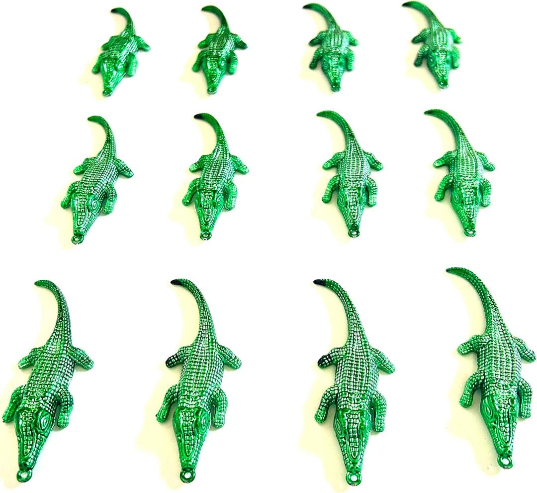 24 Pcs Mini Plastic Alligator Boil Party Supplies Green Alligator Seafood Boil Party Decorations