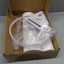 Tall Lamp Shades Set of 2, 10" Top X 10" Bottom X 13" High Large Drum Lampshades for Table Lamps Floor Lamp, White Line Fabric Lamp Shades, Easy Assembly Replacement Lampshades