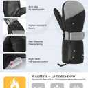 Caracaleap Toddler Kids Snow Mittens Waterproof Ages 2-7, Thinsulate Warm Boys Girls Winter Ski Mittens for Kids (Black)