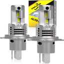 KIMLATAR Latest H4 Light Bulbs,Super Bright Upgraded 900% 50000LM Brightness,1:1 Halogen Mini Size, 10-Year Lifespan, Plug and Play, H4/9003 Fog Bulbs,Pack of 2