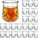 INFTYLE Shot Glasses Set of 24-1.5oz Small Mini Shot Glasses Classic Whisky Vodka Tequila Sherry Brandy Cordial Mini Snifters Glasses For Parties Bars