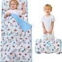 Lasoftan Toddler Nap Mat with Pillow and Blanket, Extra Large Rolled Napping Mats,Slumber Bags for Boys Girls,Kids Sleeping Bag for Daycare, Preschool Travel Camping