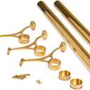OUTWATER 8' Bar Foot Rail Kit - Complete Undercounter Mount Hardware and Tubing, Brass Finish