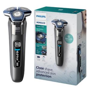 Philips Norelco Shaver 7200, Rechargeable Wet & Dry Electric Shaver with SenseIQ Technology and Pop-up Trimmer, S7887/82 (Dark Chrome)