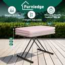 30 Inch Folding Table, Adjustable Height TV Tray for Small Spaces, Heavy Duty Foldable Utility Table for Laptop, Dining, Camping, No Assembly, 200 lbs Capacity, Pink Granite