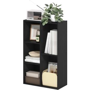 Furinno Luder 5-Cube Reversible Open Shelf, Blackwood