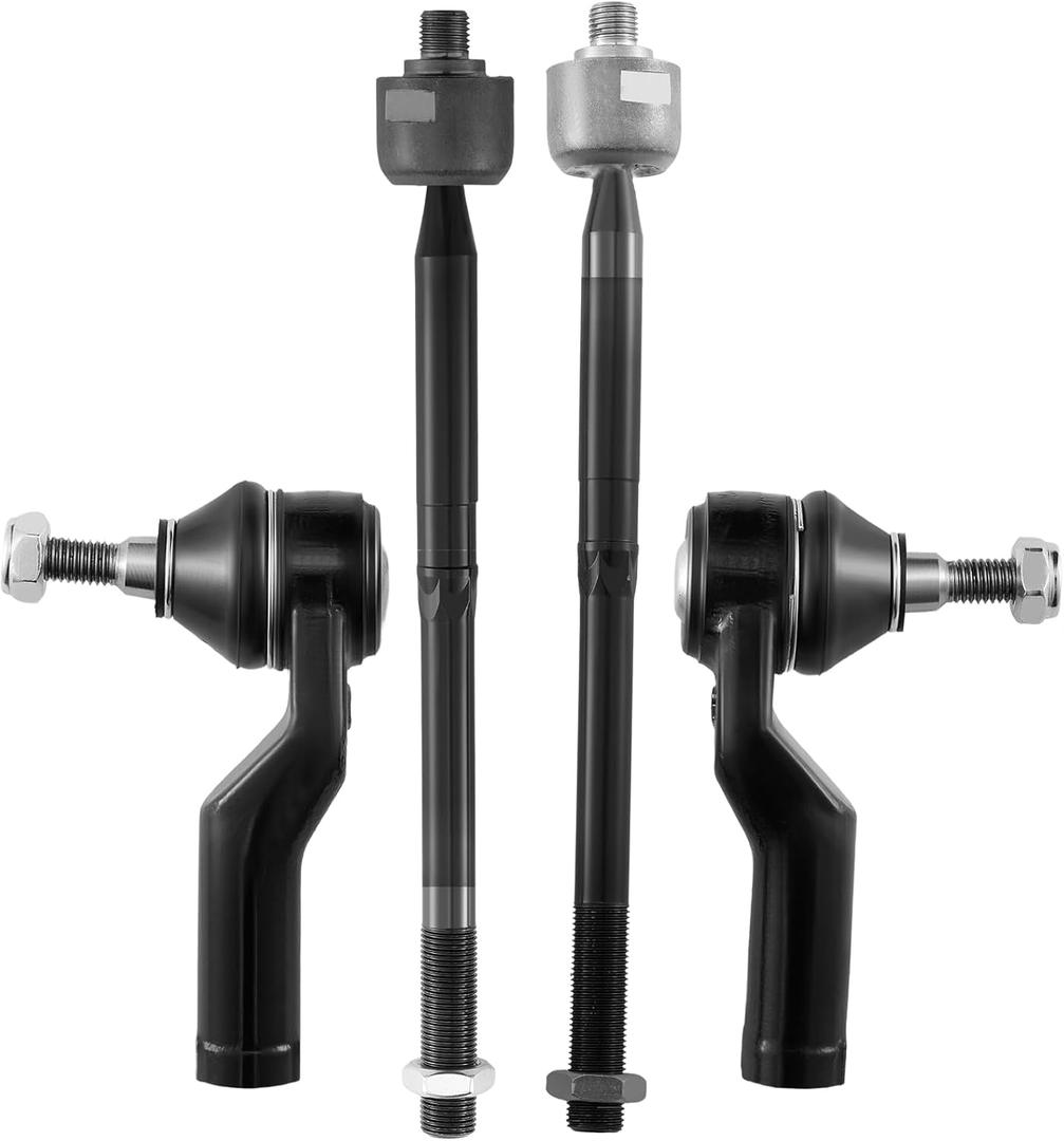 BDFHYK 4pcs Front Inner & Outer Tie Rod Ends Kit Compatible with 2013-2018 C-Max Escape 2012-2018 Focus 2014-2018 Transit Connect Replacement for EV800898 ES800954 ES800955