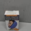 LotFancy Face Ice Pack Wrap for TMJ, Wisdom Teeth, with 4 Reusable Hot Cold Therapy Gel Packs, Pain Relief for Head, Oral and Facial Surgery, Dental Implants, Blue (Blue(one Size Fits Most))